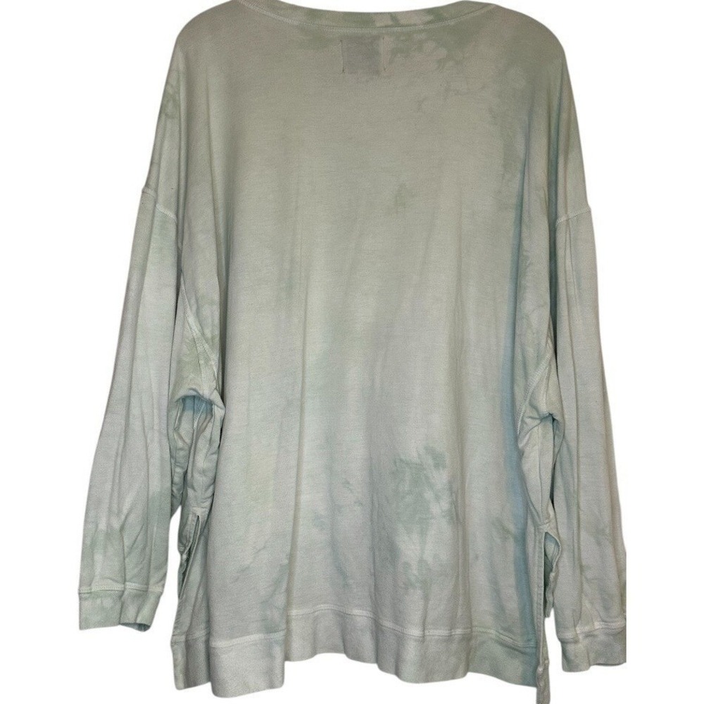 Found Los Angeles Women Oversized Sweatshirt Green TieDye Athleisure Cozy Boho L - Picture 3 of 8